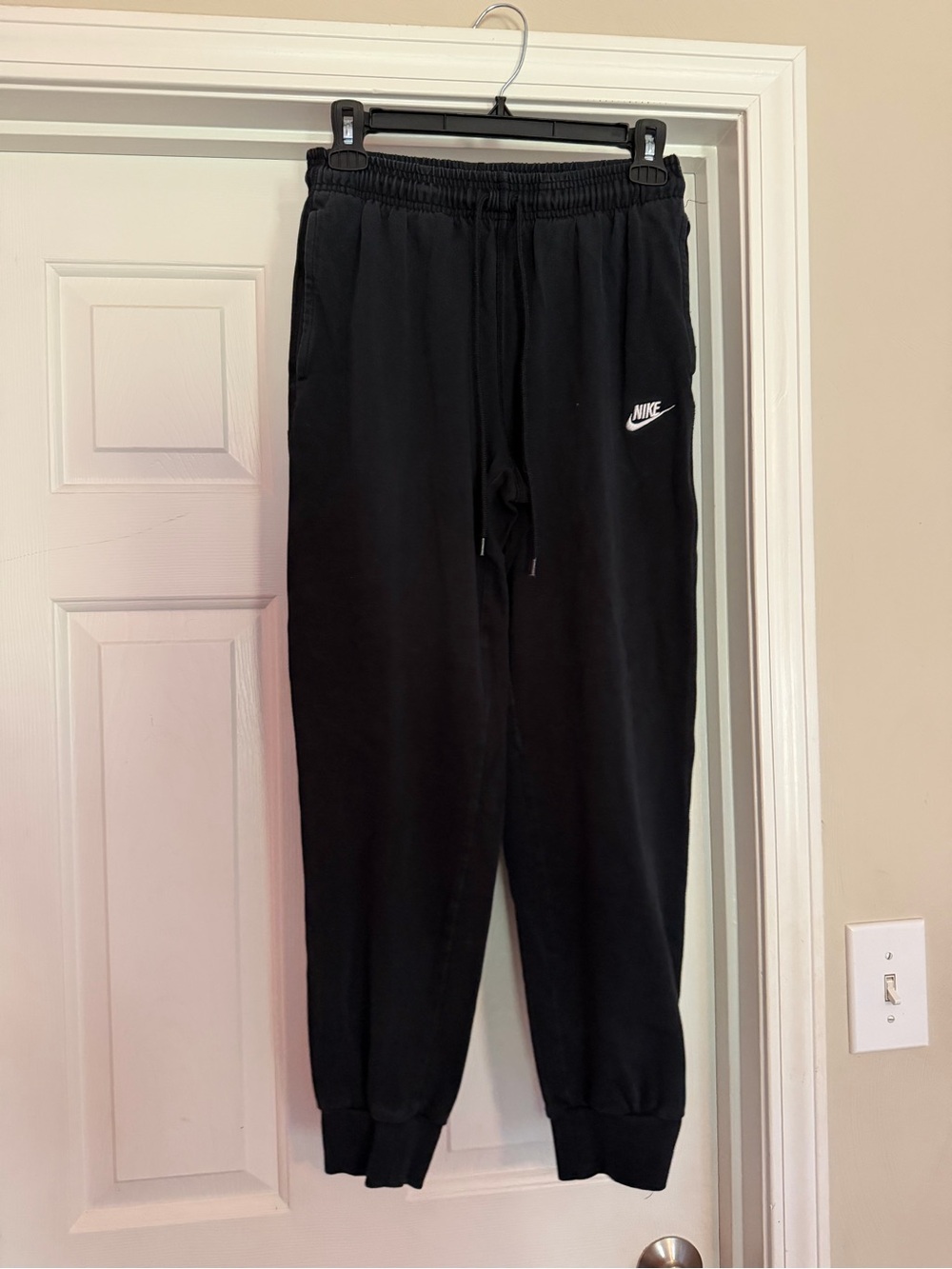 Women’s Nike Black Joggers with White Swoosh